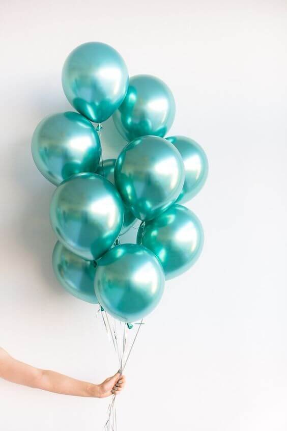 green premium balloons for party