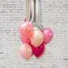 balloon bouquet with numbered foil balloon for birthday decoration