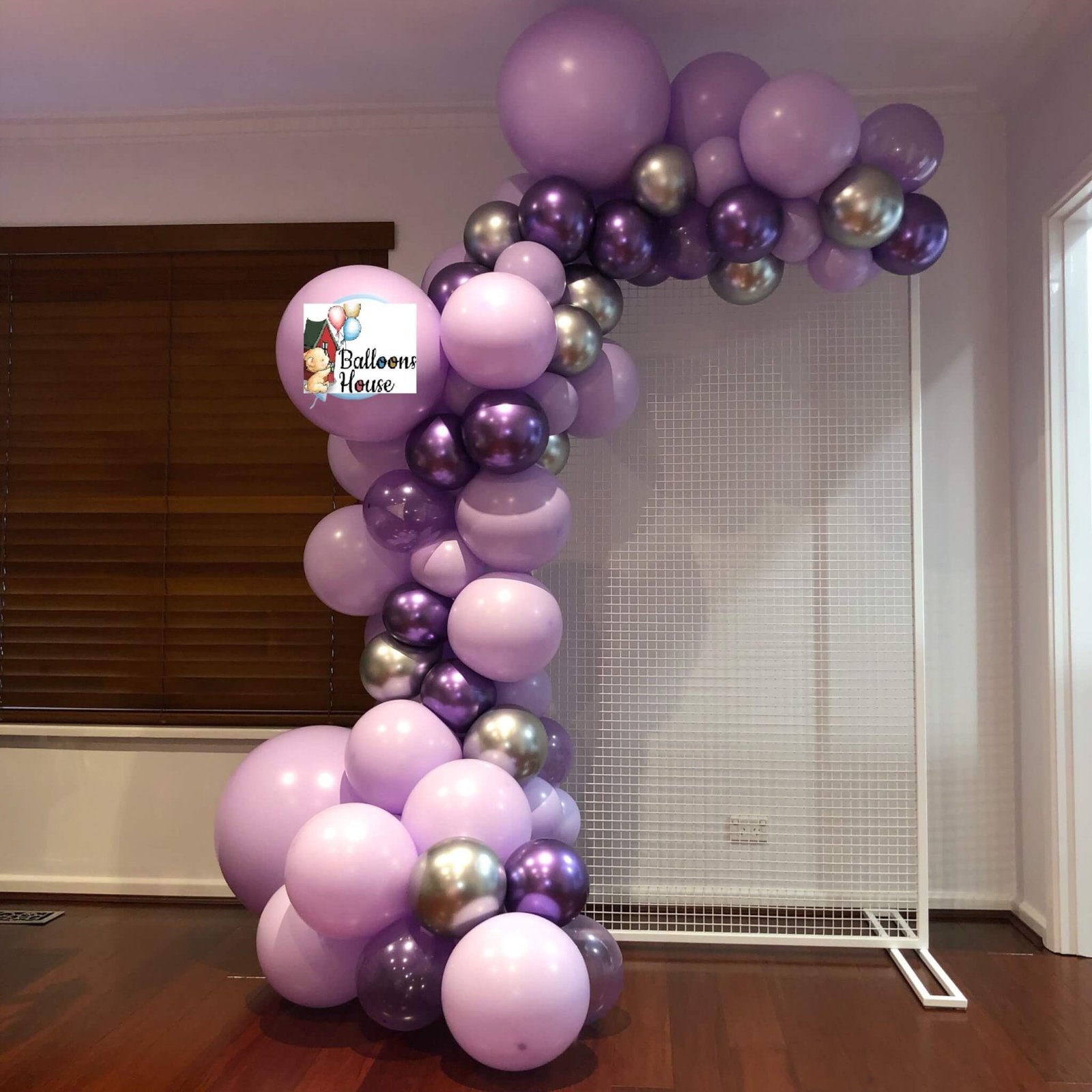 lavender arch shaped balloon for decoration for birthday