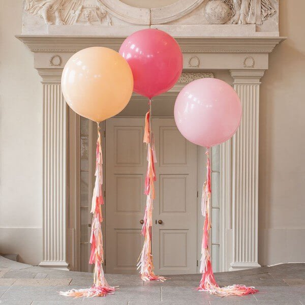 customized Peach-Blossom-Giant-Tassel-Tail-Balloon