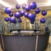 purple colored themed premium air balloons for corporate office decoration
