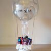 customized hot air balloon with flower and chocolate bouquet for birthday