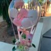 customized hot air balloon with flower bouquet for birthday