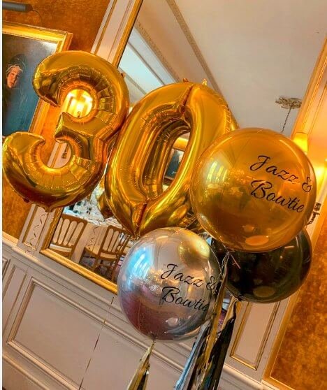 customized golden decorative balloons