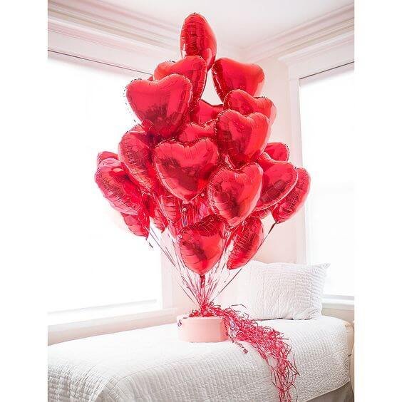 Valentine's day special heart shaped foil balloons