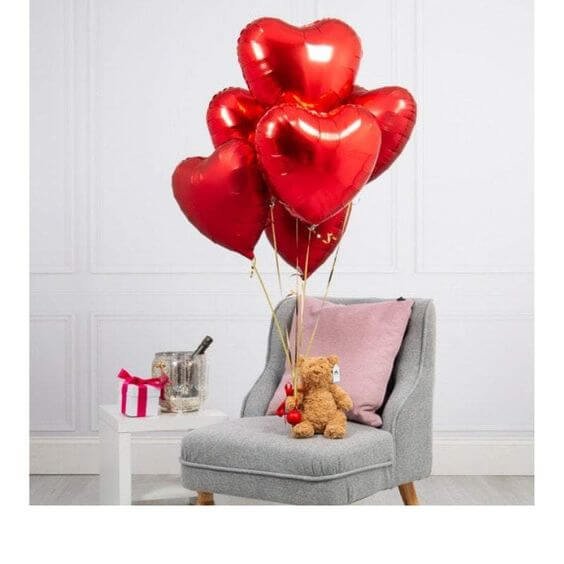 Valentine's day special heart shaped helium balloons