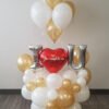Valentine's day special balloon set with white and yellow color