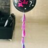 black single gender reveal balloon
