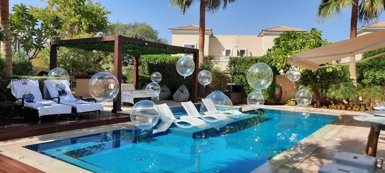 transparent helium balloons for decoration