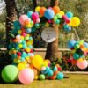 Multicolored birthday decorative baslloons