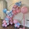 rose,white and blue themed birthday decorative balloons