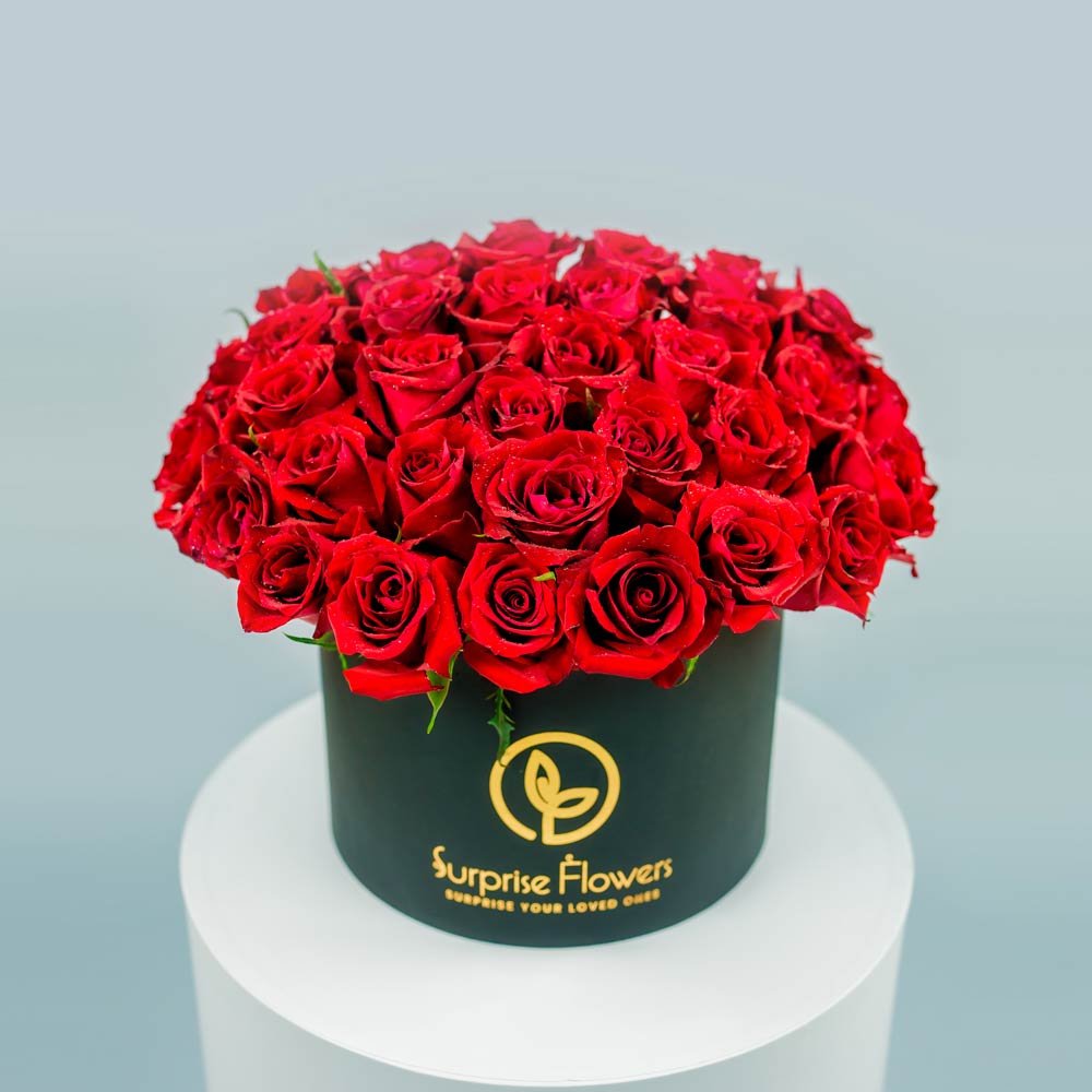 60 Red Roses In A Box