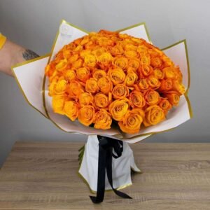 orange rose bouqet dubai